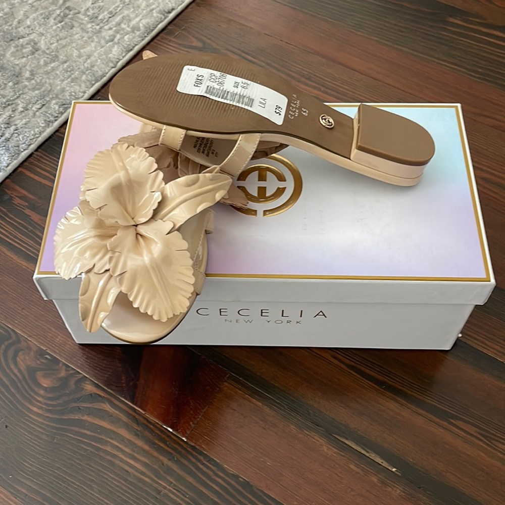 Cecelia shoes size 6.5 blush nude color. Called Lila baby pink patent. New